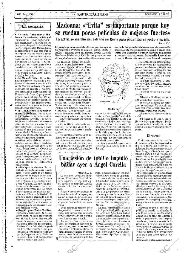 ABC MADRID 22-12-1996 página 100