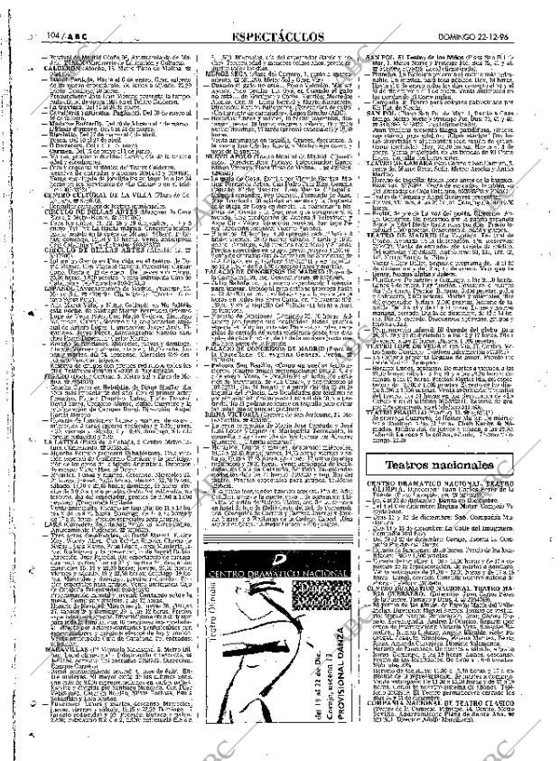 ABC MADRID 22-12-1996 página 104
