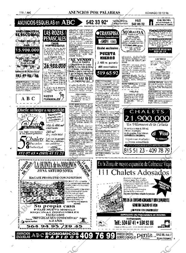 ABC MADRID 22-12-1996 página 118
