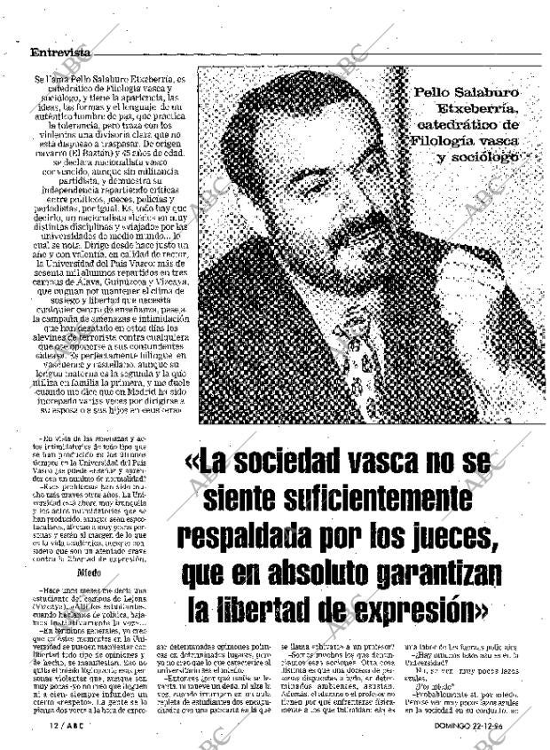 ABC MADRID 22-12-1996 página 12