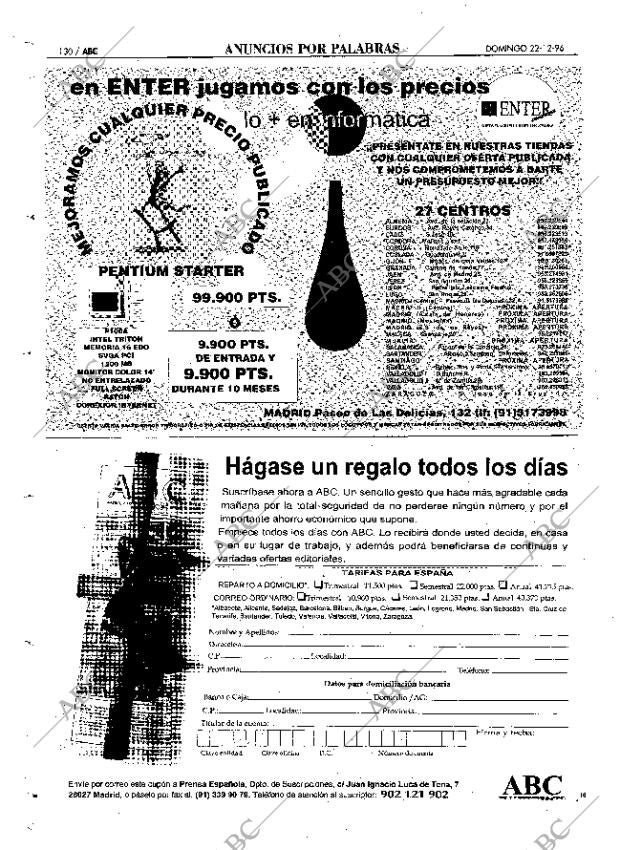 ABC MADRID 22-12-1996 página 130