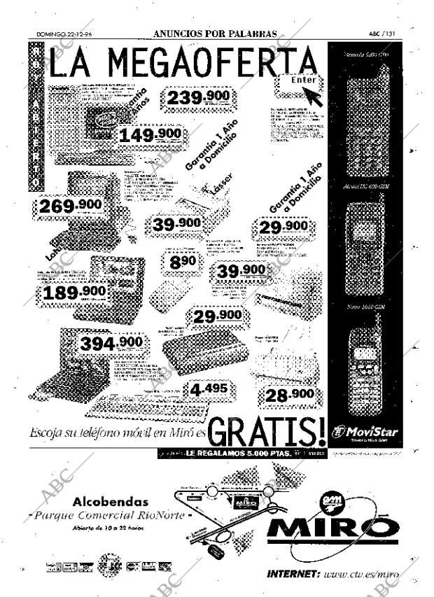 ABC MADRID 22-12-1996 página 131
