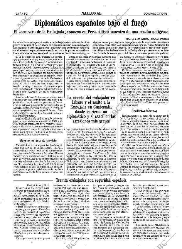 ABC MADRID 22-12-1996 página 32