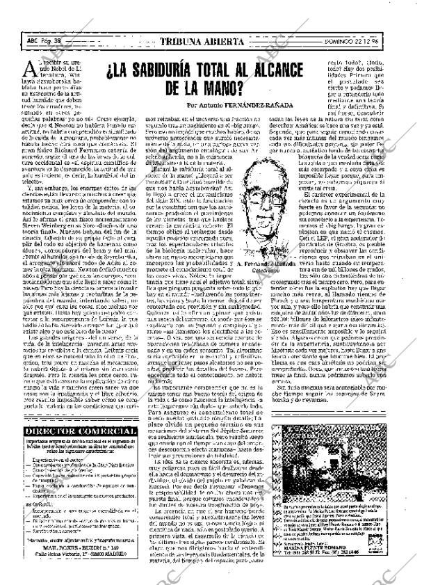ABC MADRID 22-12-1996 página 38