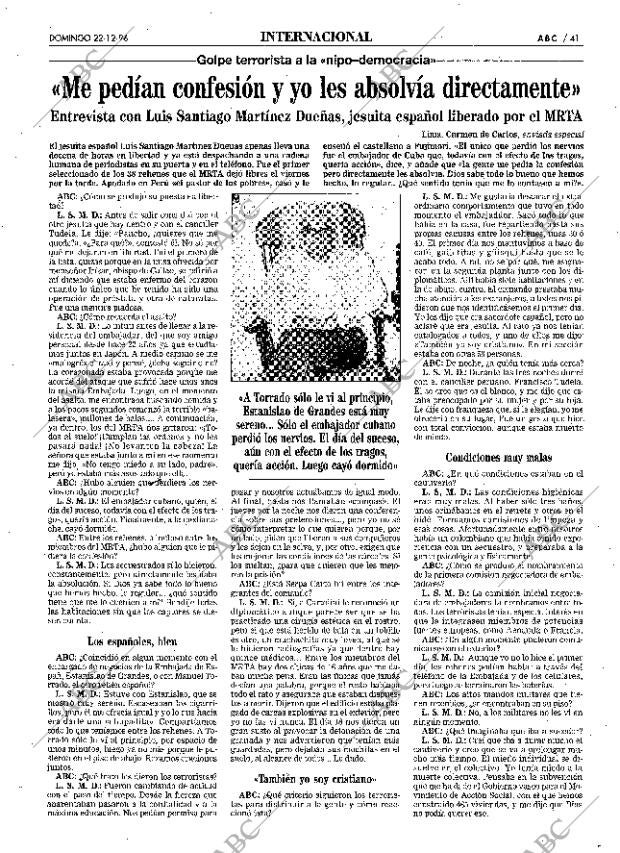 ABC MADRID 22-12-1996 página 41