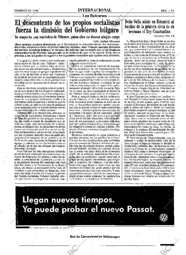 ABC MADRID 22-12-1996 página 43