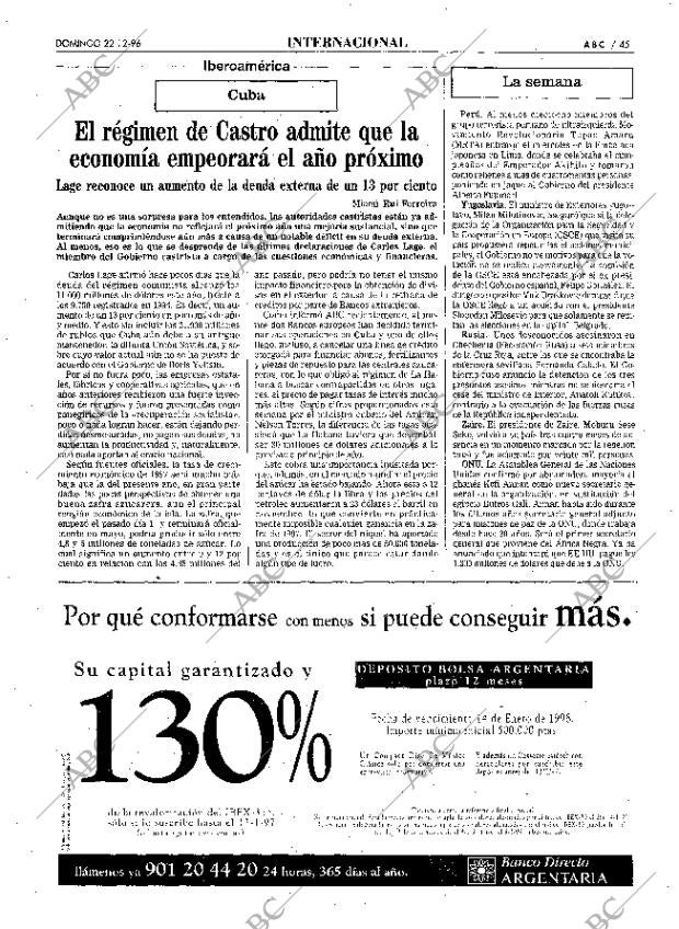 ABC MADRID 22-12-1996 página 45