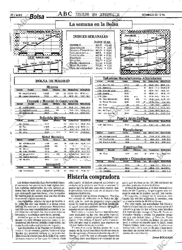 ABC MADRID 22-12-1996 página 52