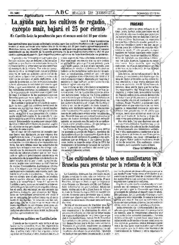 ABC MADRID 22-12-1996 página 56