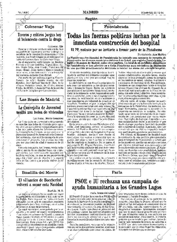 ABC MADRID 22-12-1996 página 76