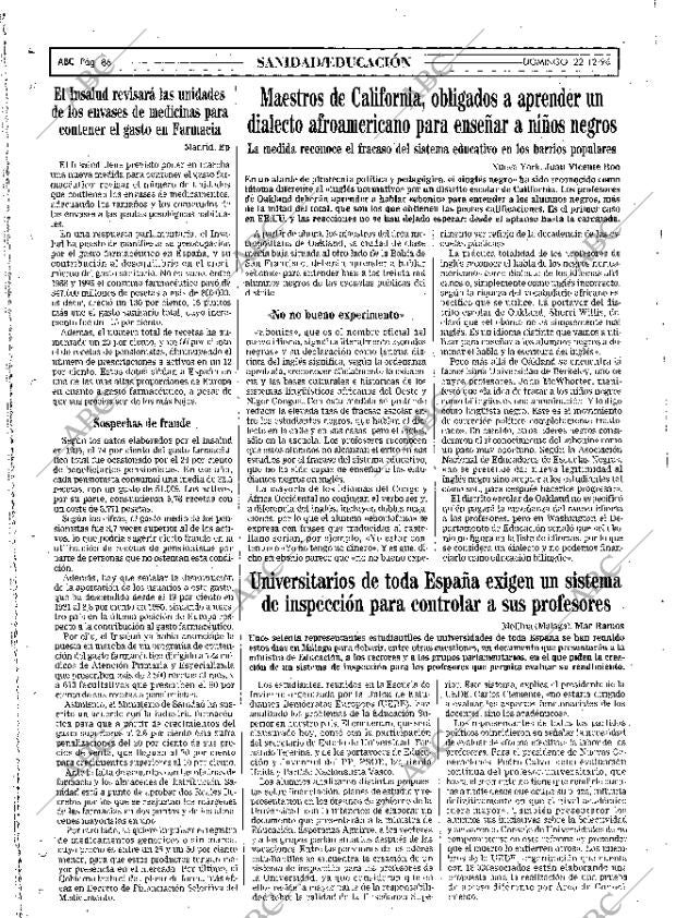 ABC MADRID 22-12-1996 página 86