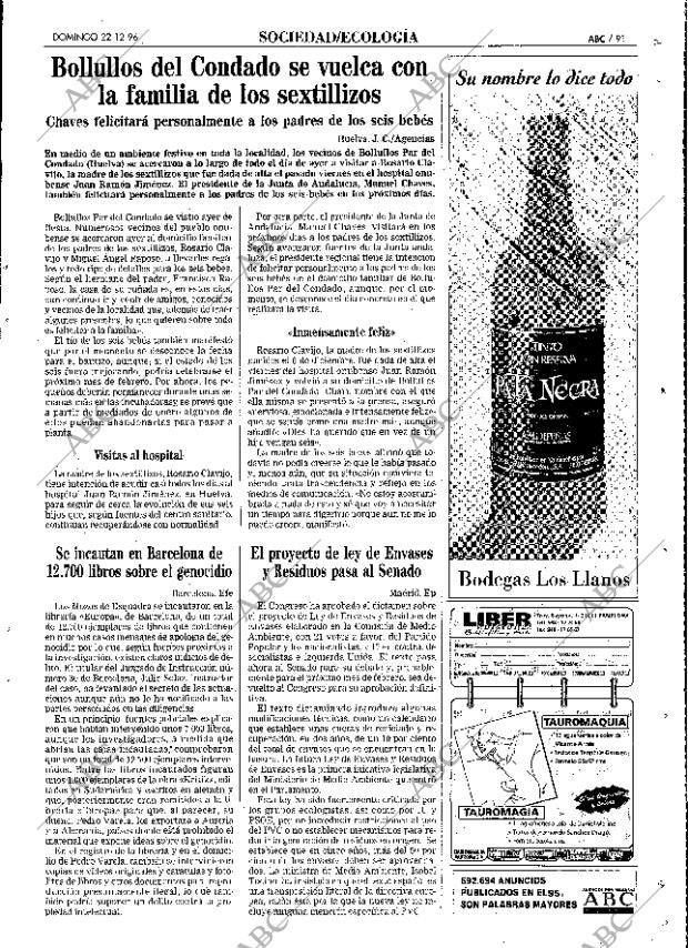 ABC MADRID 22-12-1996 página 91