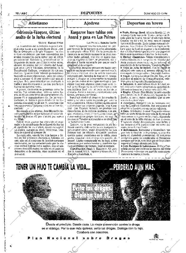 ABC MADRID 22-12-1996 página 98