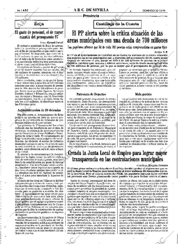 ABC SEVILLA 22-12-1996 página 66