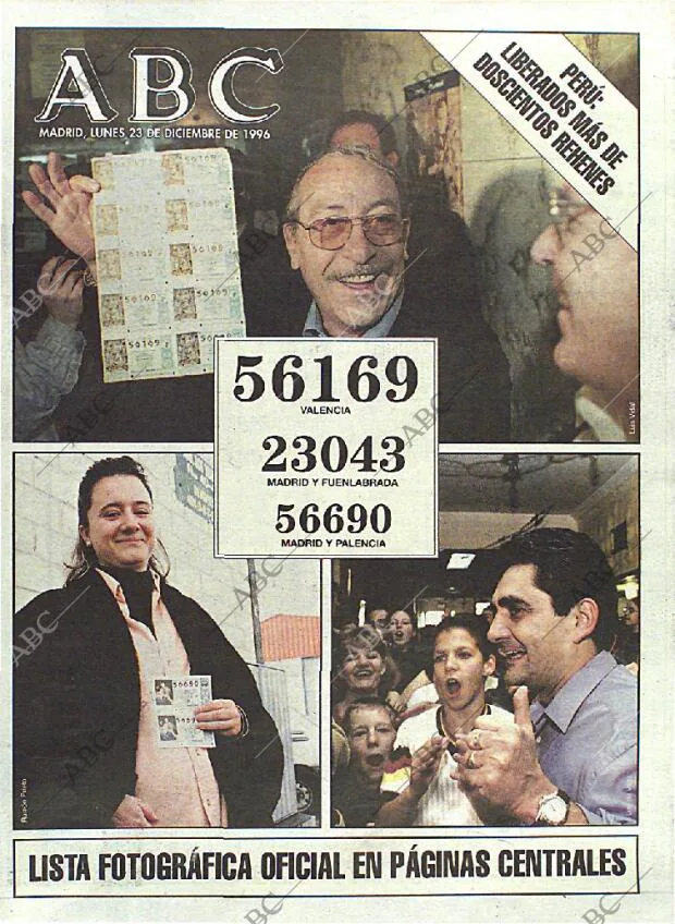 ABC MADRID 23-12-1996 página 1
