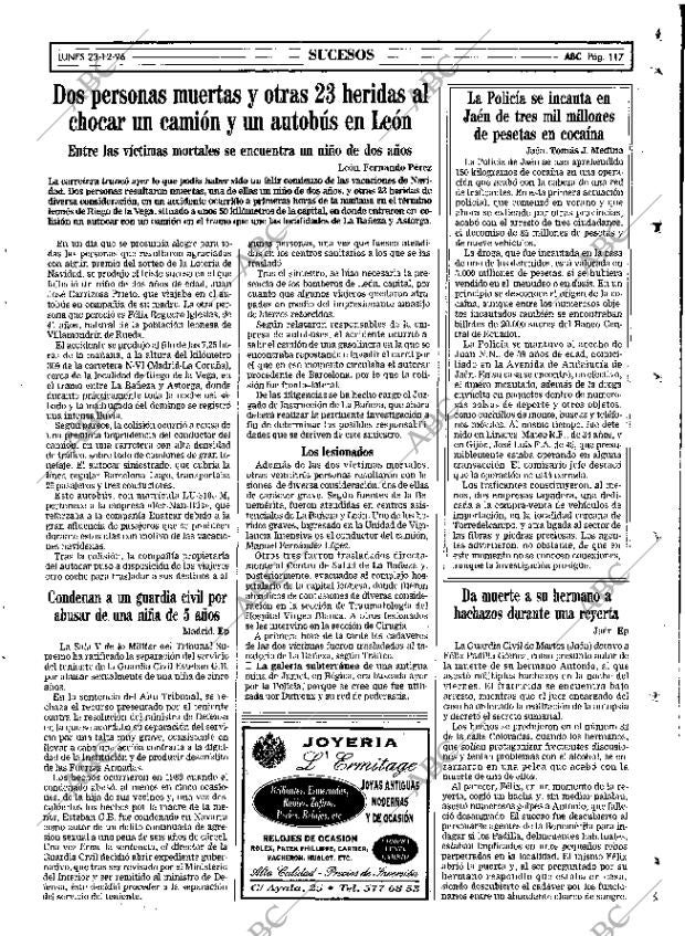 ABC MADRID 23-12-1996 página 117