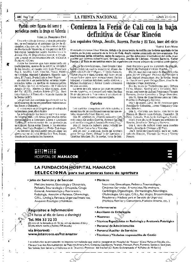 ABC MADRID 23-12-1996 página 118