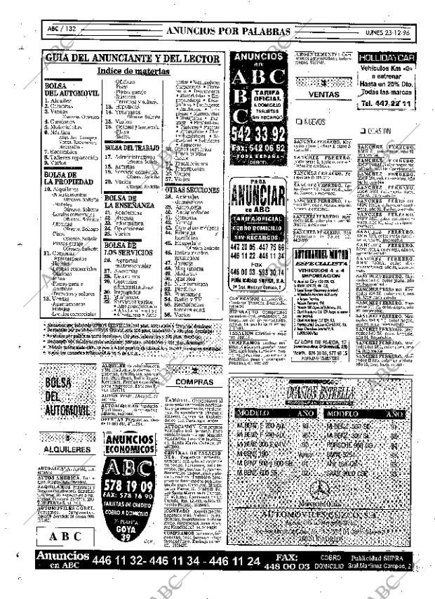 ABC MADRID 23-12-1996 página 132