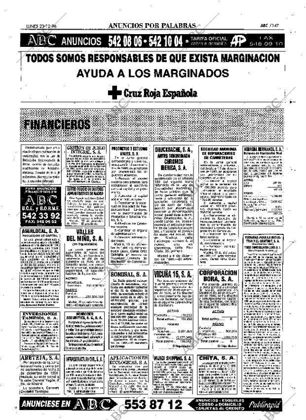 ABC MADRID 23-12-1996 página 147
