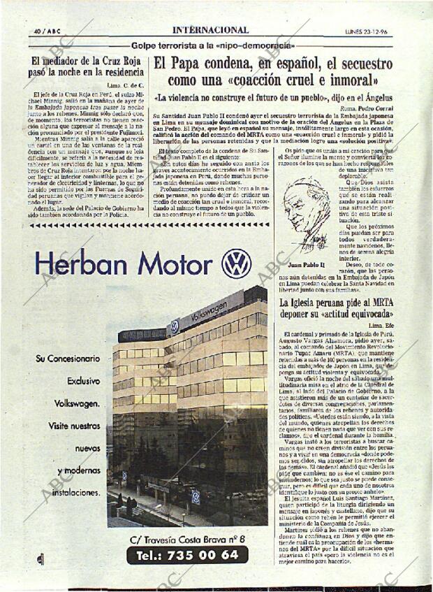 ABC MADRID 23-12-1996 página 40