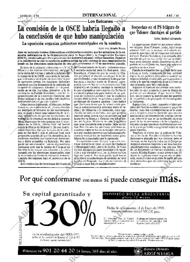 ABC MADRID 23-12-1996 página 43