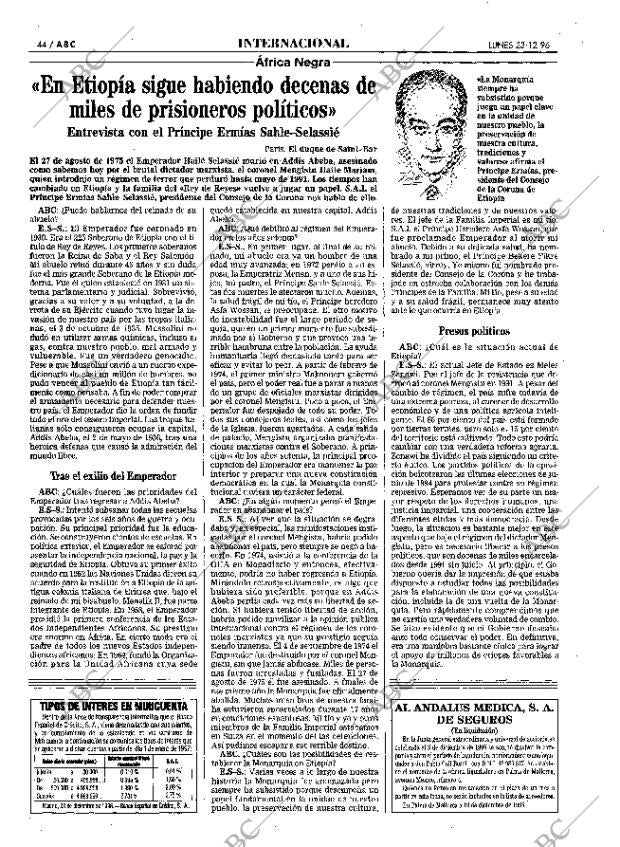 ABC MADRID 23-12-1996 página 44