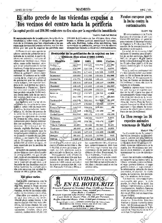 ABC MADRID 23-12-1996 página 65