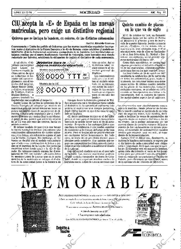 ABC MADRID 23-12-1996 página 95