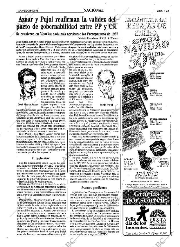 ABC MADRID 28-12-1996 página 23