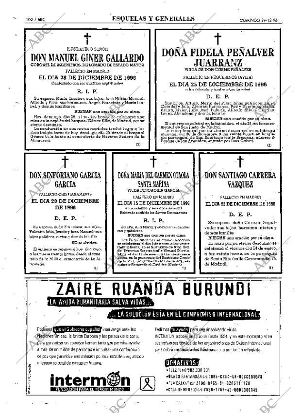 ABC MADRID 29-12-1996 página 102