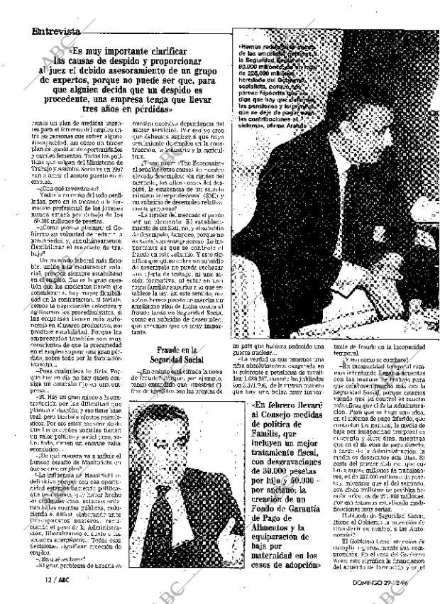 ABC MADRID 29-12-1996 página 12