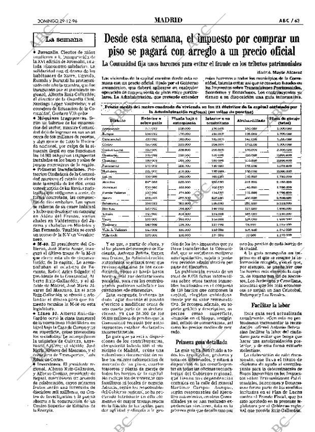 ABC MADRID 29-12-1996 página 63