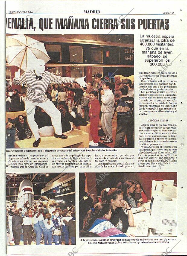ABC MADRID 29-12-1996 página 65