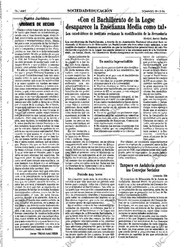 ABC MADRID 29-12-1996 página 76