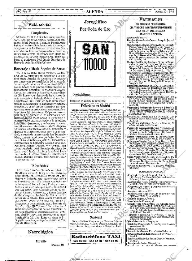 ABC MADRID 30-12-1996 página 52