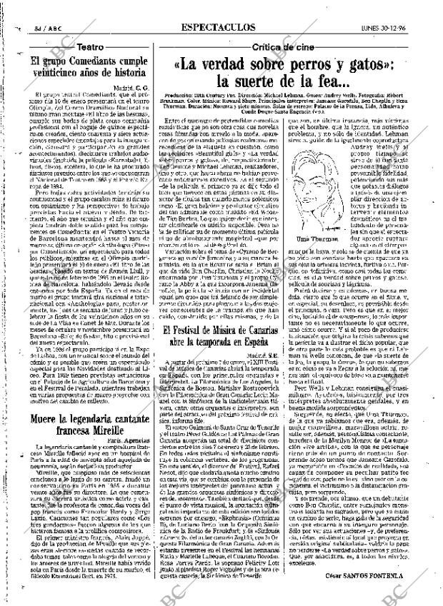 ABC MADRID 30-12-1996 página 84