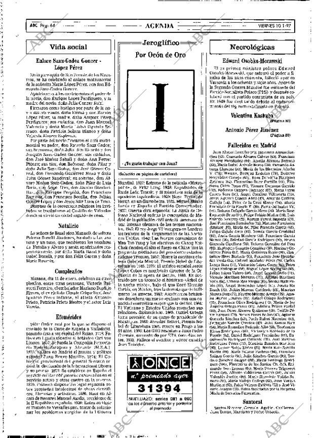 ABC MADRID 10-01-1997 página 64