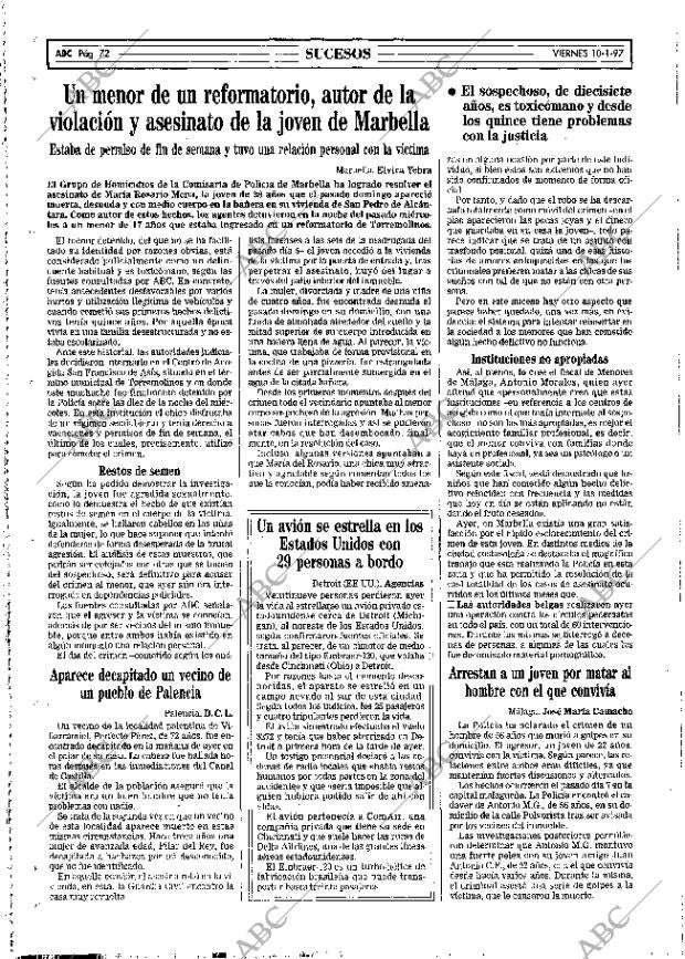 ABC MADRID 10-01-1997 página 72