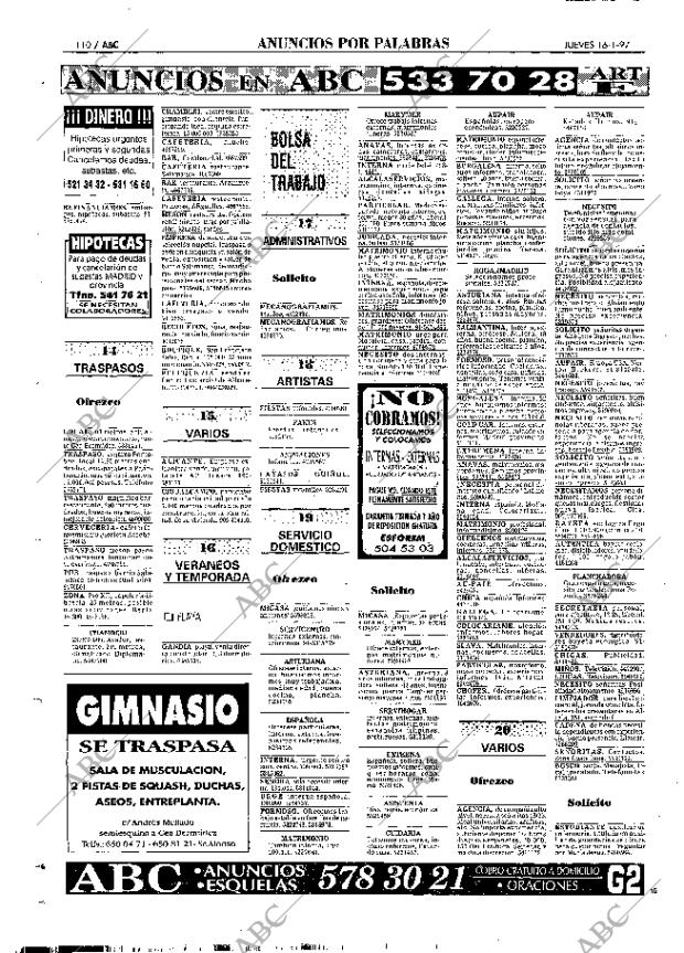 ABC MADRID 16-01-1997 página 110