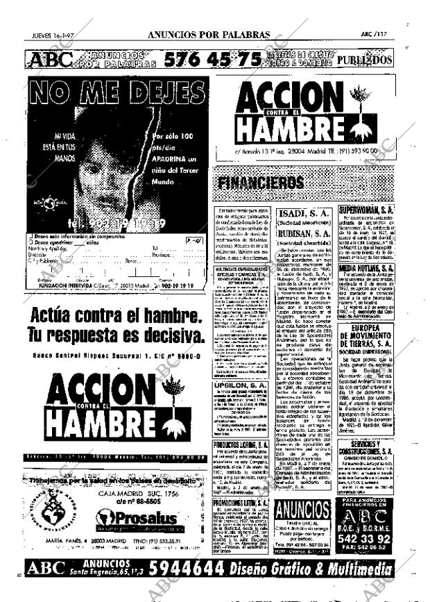 ABC MADRID 16-01-1997 página 117