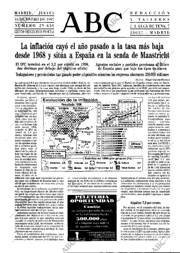 ABC MADRID 16-01-1997 página 15