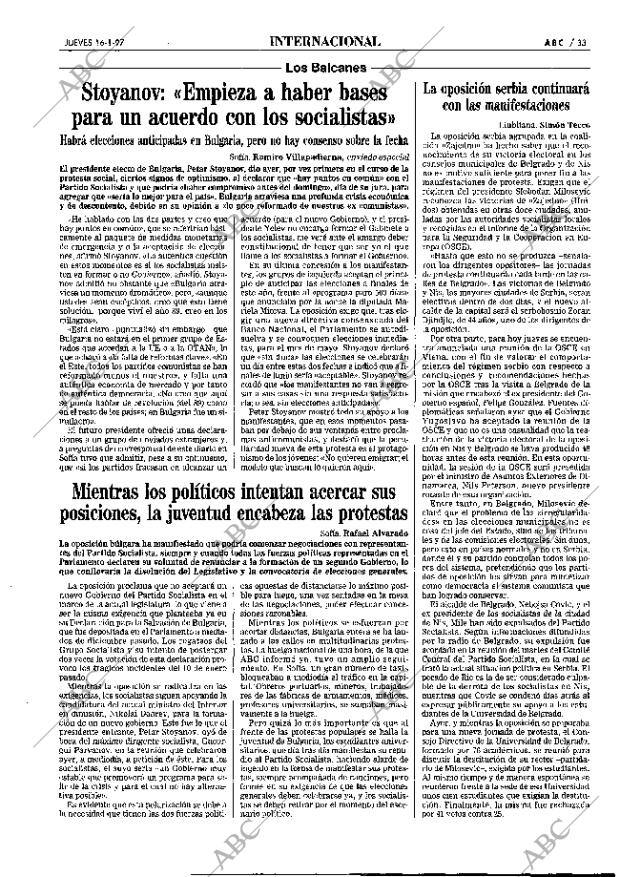 ABC MADRID 16-01-1997 página 33