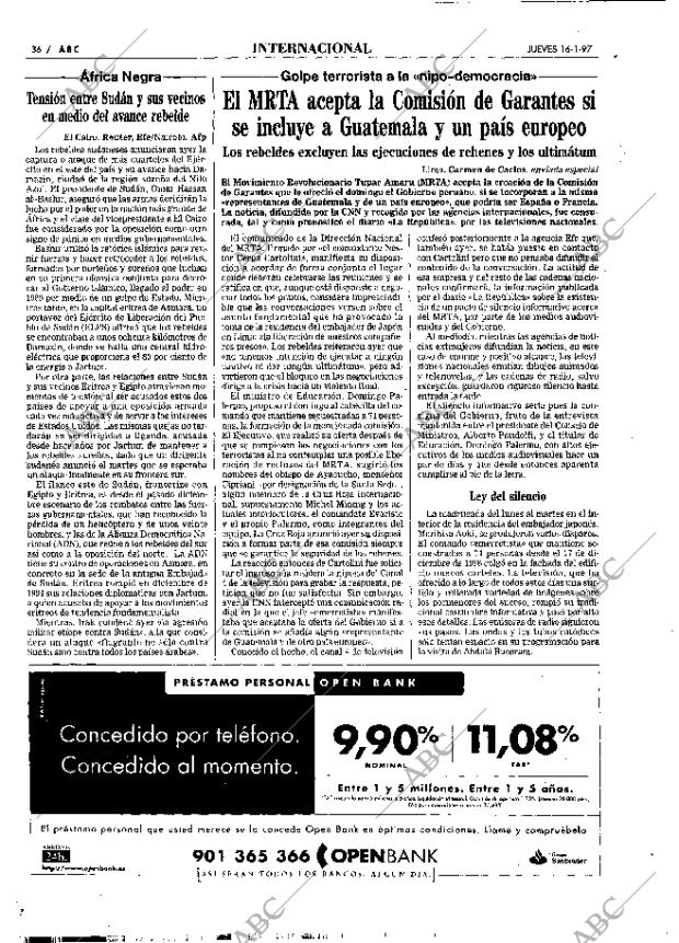 ABC MADRID 16-01-1997 página 36