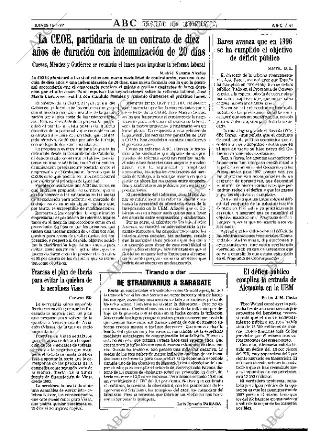 ABC MADRID 16-01-1997 página 41