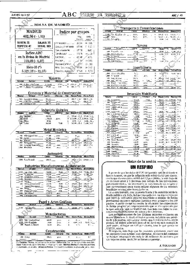 ABC MADRID 16-01-1997 página 45