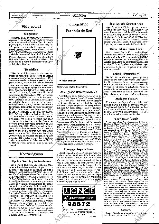 ABC MADRID 16-01-1997 página 69