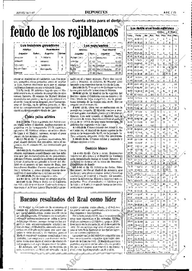 ABC MADRID 16-01-1997 página 75