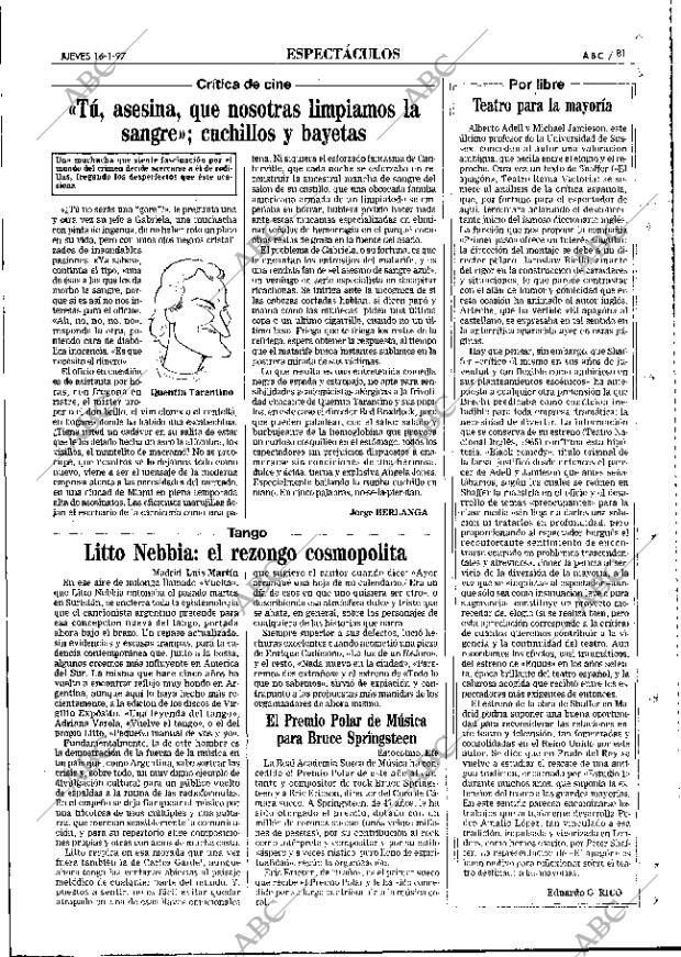 ABC MADRID 16-01-1997 página 81