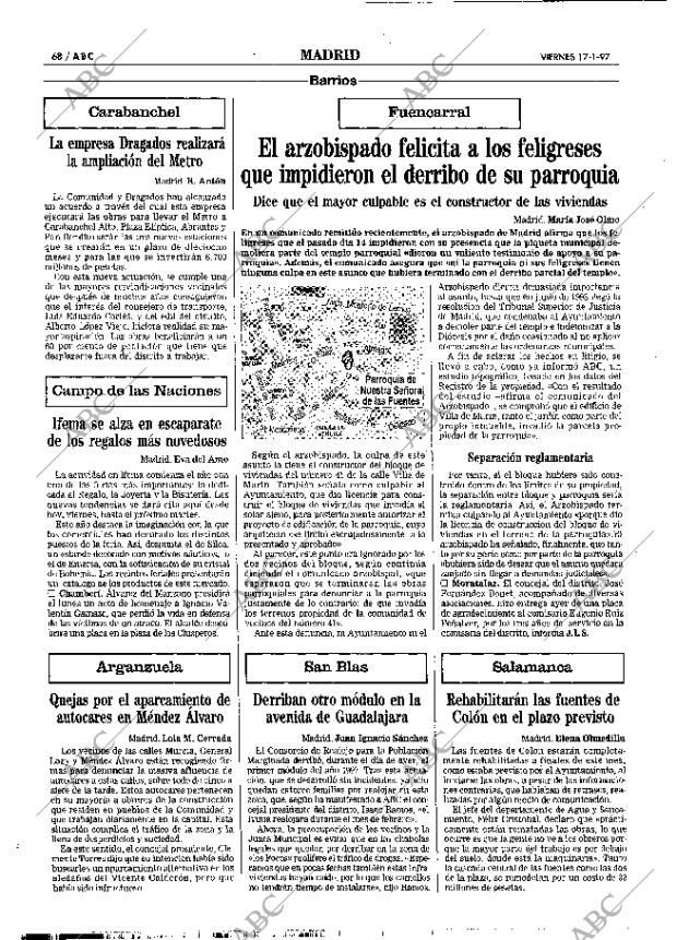 ABC MADRID 17-01-1997 página 68