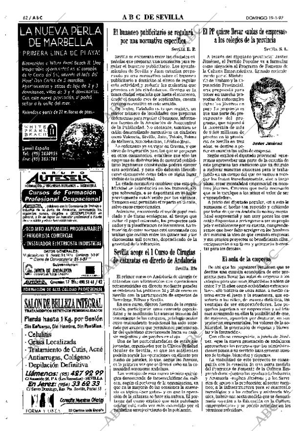 ABC SEVILLA 19-01-1997 página 62